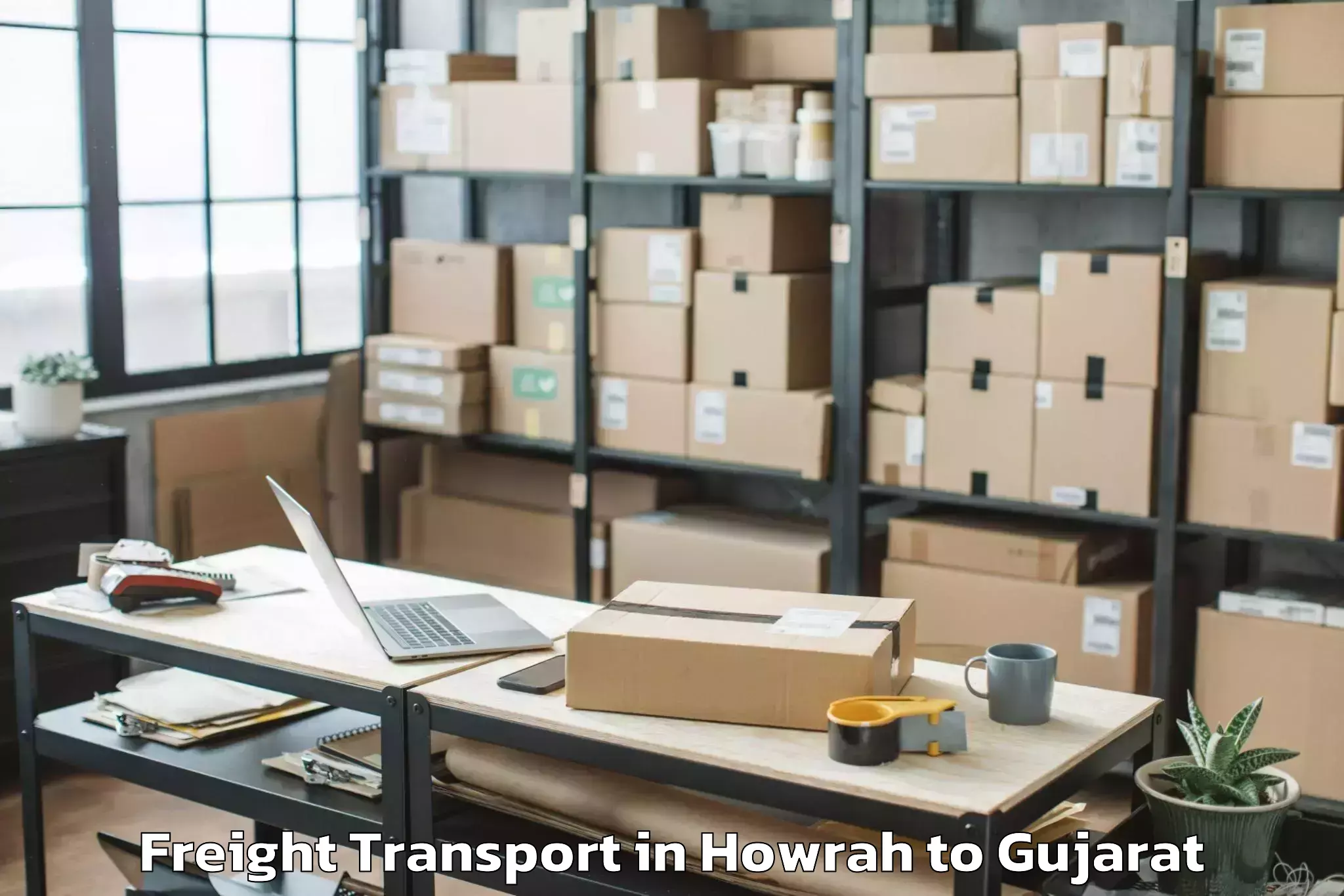 Hassle-Free Howrah to Palanpur Freight Transport